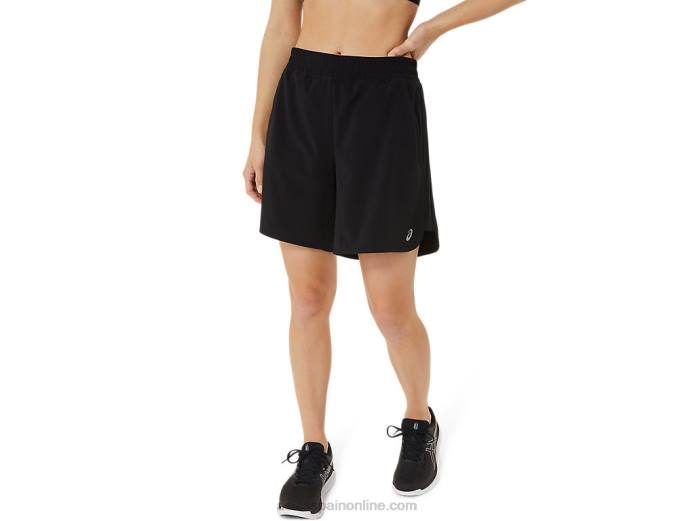 short mujer fietro 7in Asics 4L684037 rendimiento negro