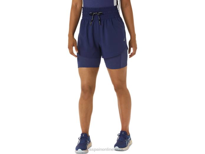 short nagino de 4 pulgadas para mujer Asics 4L682248 azul índigo