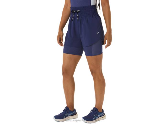 short nagino de 4 pulgadas para mujer Asics 4L682248 azul índigo