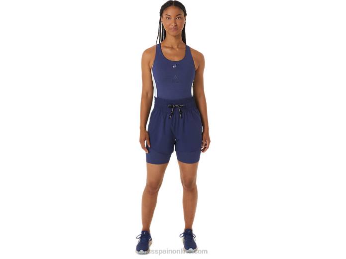 short nagino de 4 pulgadas para mujer Asics 4L682248 azul índigo