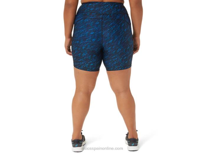 shorts de mujer pr lyte 5in con bolsillos Asics 4L683299 impresión de sombra nocturna/lago