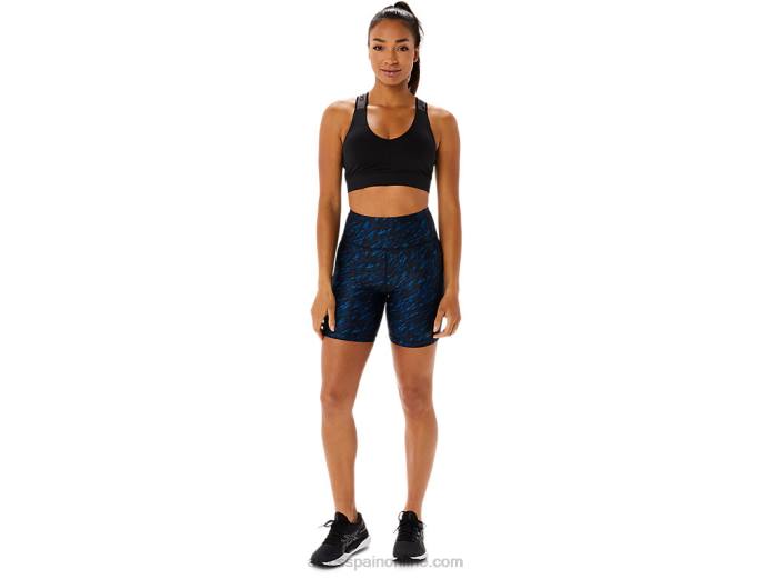 shorts de mujer pr lyte 5in con bolsillos Asics 4L683299 impresión de sombra nocturna/lago