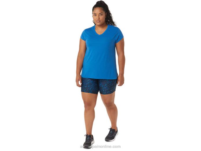 shorts de mujer pr lyte 5in con bolsillos Asics 4L683299 impresión de sombra nocturna/lago