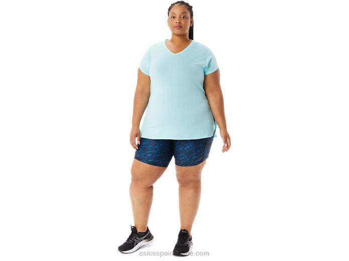shorts de mujer pr lyte 5in con bolsillos Asics 4L683299 impresión de sombra nocturna/lago