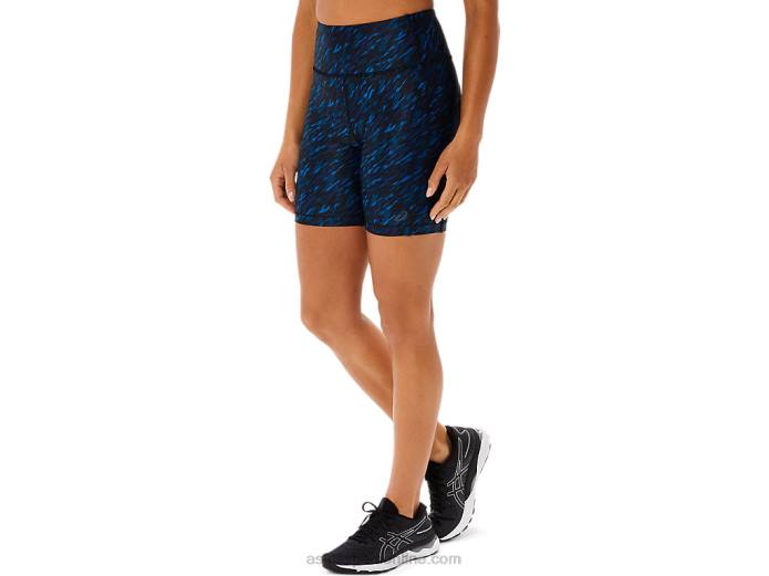 shorts de mujer pr lyte 5in con bolsillos Asics 4L683299 impresión de sombra nocturna/lago