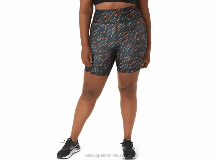 shorts de mujer pr lyte 5in con bolsillos Asics 4L683301 sombra de noche/estampado de salvia