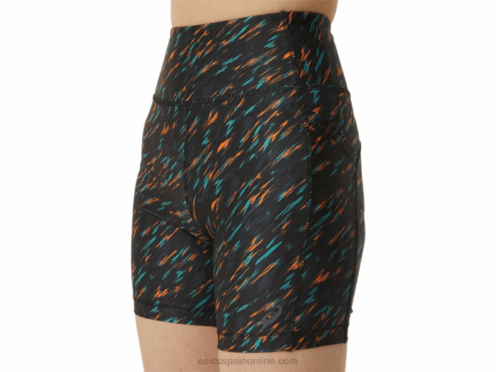 shorts de mujer pr lyte 5in con bolsillos Asics 4L683301 sombra de noche/estampado de salvia
