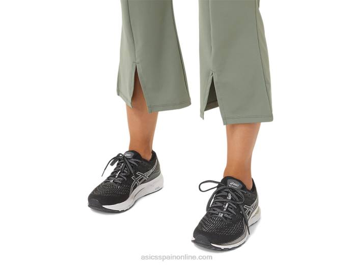 w pantalones acampanados reutilizados Asics 4L682740 verde liquen/abedul