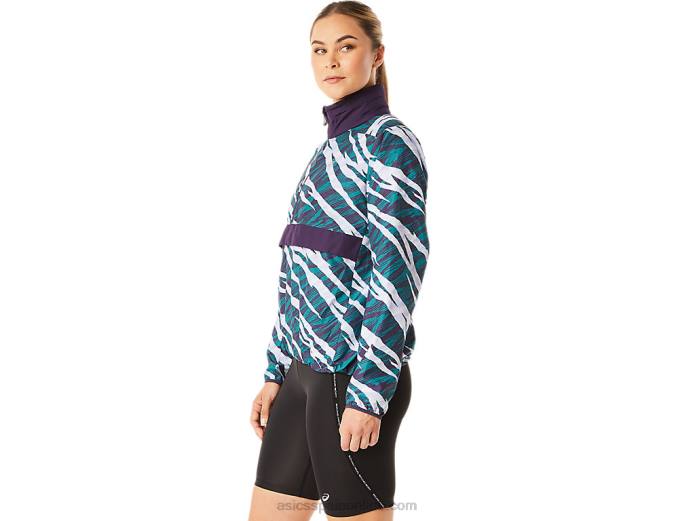 anorak camuflado salvaje mujer Asics 4L683071 pantalla de noche/pino aterciopelado