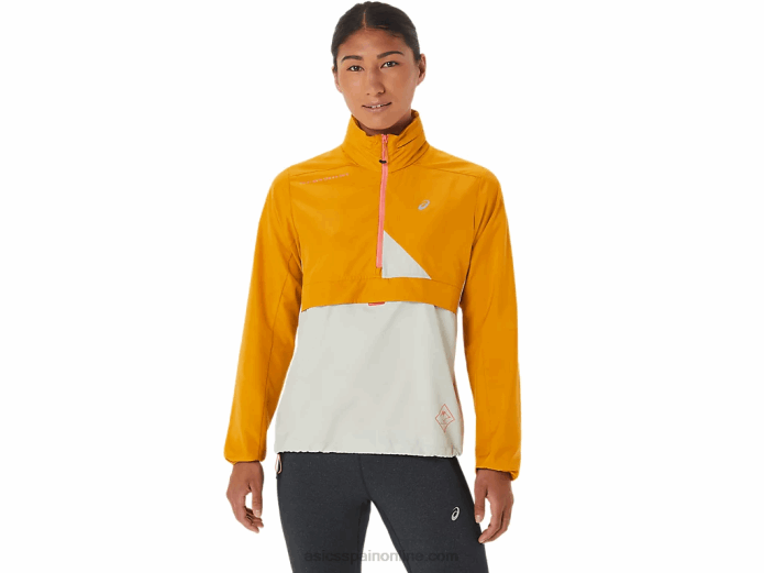 anorak fujitrail mujer Asics 4L682568 tormenta de arena/salvia ligera