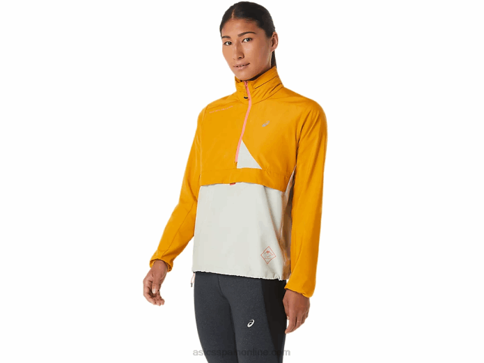 anorak fujitrail mujer Asics 4L682568 tormenta de arena/salvia ligera