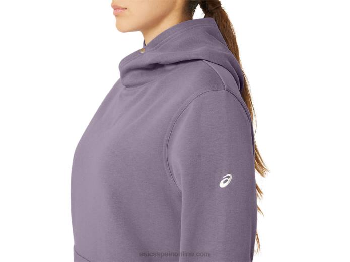 sudadera con capucha de polar Sunday sana para mujer Asics 4L682156 cuarzo violeta