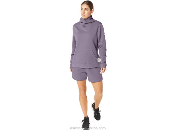 sudadera con capucha de polar Sunday sana para mujer Asics 4L682156 cuarzo violeta