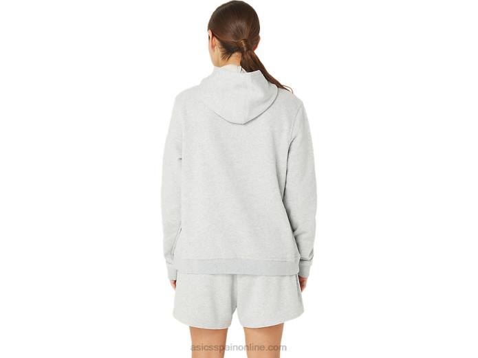 sudadera con capucha de polar Sunday sana para mujer Asics 4L682178 brezo gris claro