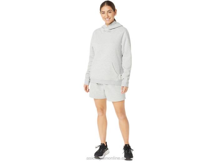 sudadera con capucha de polar Sunday sana para mujer Asics 4L682178 brezo gris claro