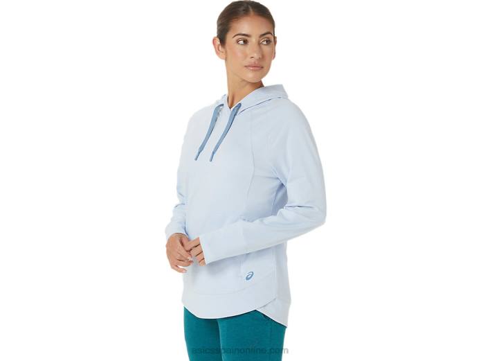 sudadera con capucha de tecnología para mujer Asics 4L682767 cielo suave tinte espacial