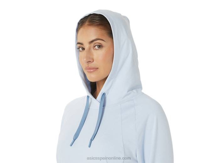 sudadera con capucha de tecnología para mujer Asics 4L682767 cielo suave tinte espacial