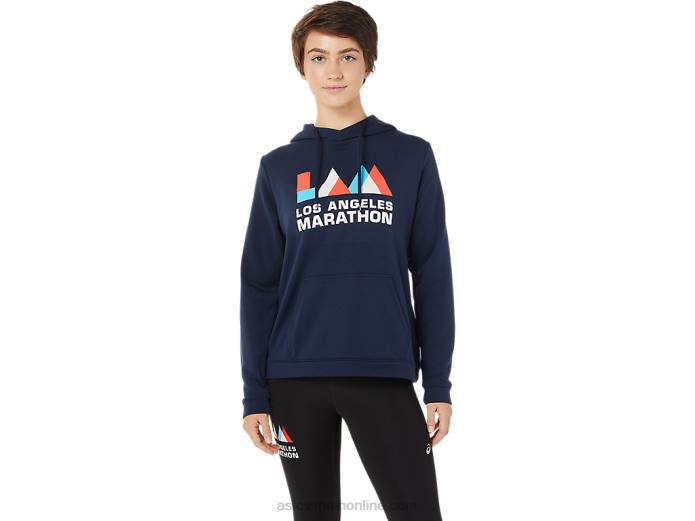 sudadera con capucha mujer lam Asics 4L683615 equipo de la marina