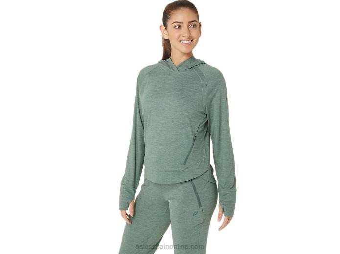 sudadera con capucha tech po 2.0 para mujer Asics 4L682153 tinte espacial de hiedra