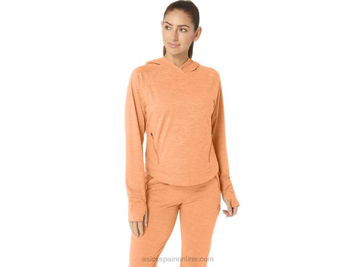sudadera con capucha tech po 2.0 para mujer Asics 4L682350 tinte espacial de dunas de verano