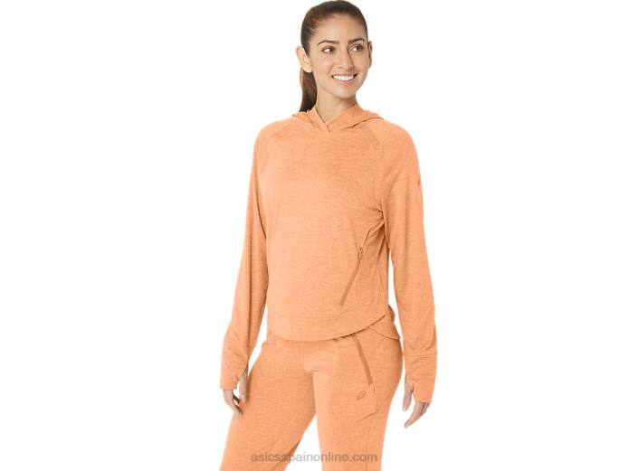 sudadera con capucha tech po 2.0 para mujer Asics 4L682350 tinte espacial de dunas de verano
