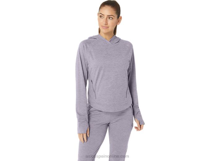 sudadera con capucha tech po 2.0 para mujer Asics 4L682351 tinte espacial violeta anochecer
