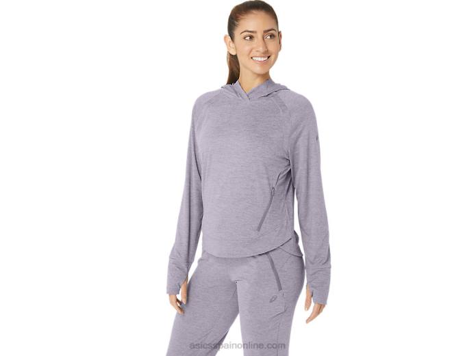 sudadera con capucha tech po 2.0 para mujer Asics 4L682351 tinte espacial violeta anochecer