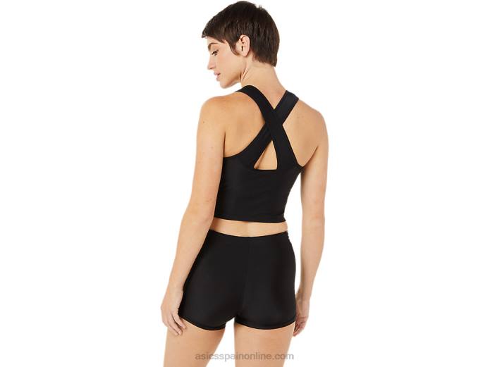 camiseta con sujetador de atletismo para mujer Asics 4L683395 rendimiento negro