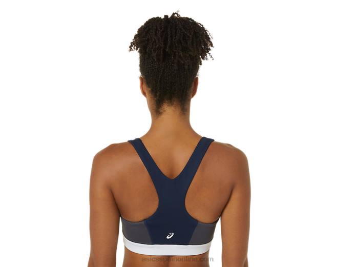 el nuevo sujetador fuerte reutilizado para mujer Asics 4L683828 chaquetón/gris piedmont/blanco