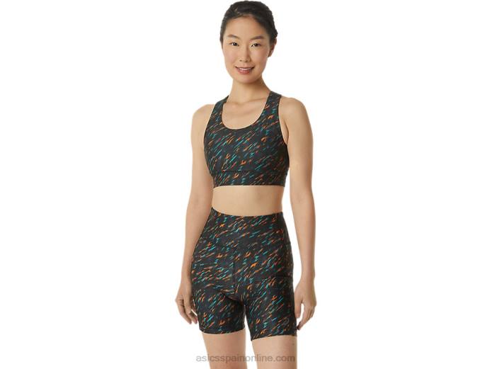sostén pr lyte mujer Asics 4L683297 sombra de noche/estampado de salvia