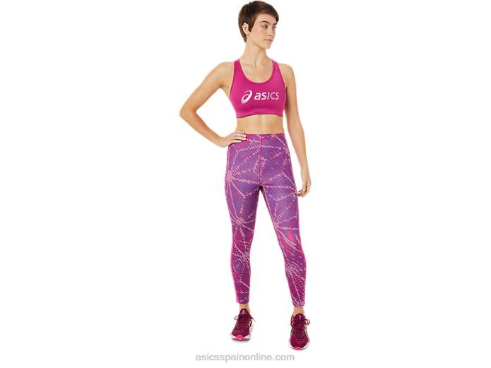 sujetador con logo de sakura para mujer Asics 4L683459 rojo fucsia