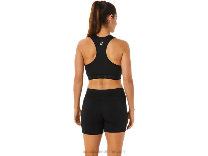 sujetador con relleno circuit ii para mujer Asics 4L682875 rendimiento negro