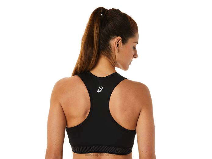 sujetador con relleno circuit ii para mujer Asics 4L682875 rendimiento negro