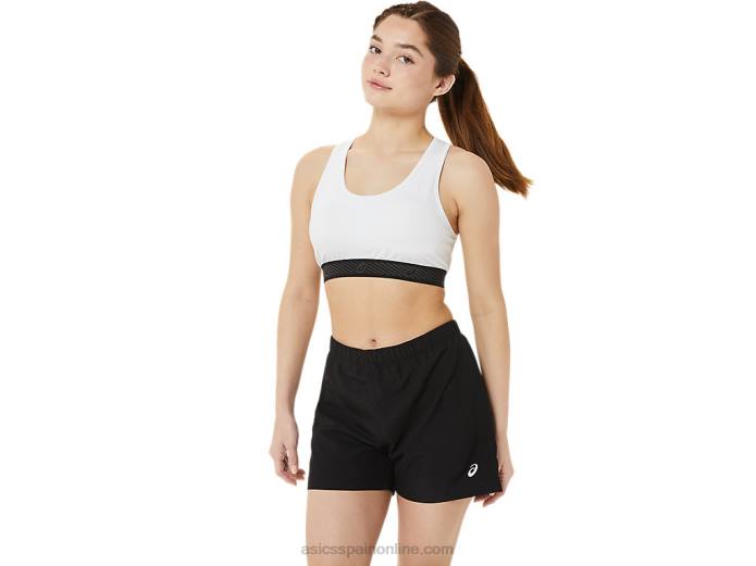 sujetador con relleno circuit ii para mujer Asics 4L682953 blanco brillante/negro