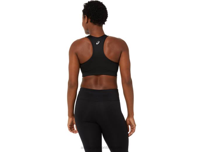 sujetador con relleno de mujer Asics 4L683565 rendimiento negro