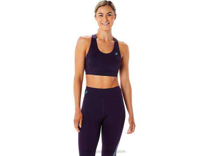 sujetador con tiras cruzadas en la espalda para mujer Asics 4L682955 sombra de noche