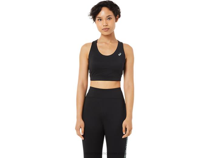 sujetador con tiras cruzadas en la espalda para mujer Asics 4L683371 rendimiento negro