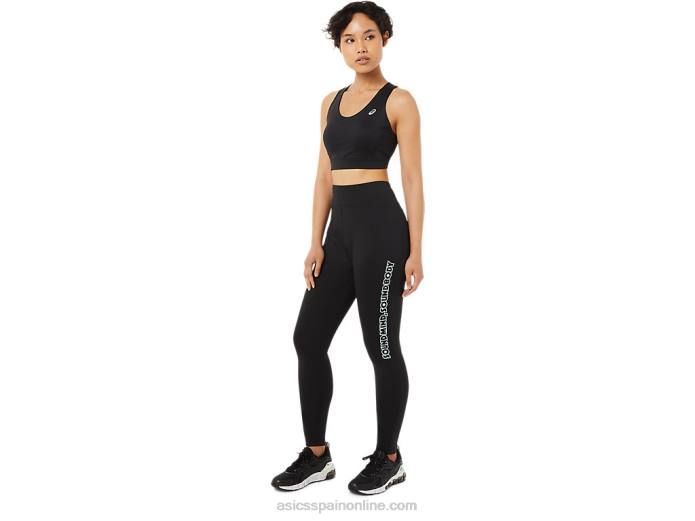 sujetador con tiras cruzadas en la espalda para mujer Asics 4L683371 rendimiento negro