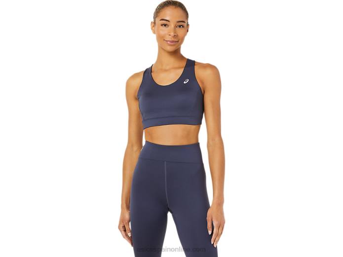 sujetador con tiras cruzadas en la espalda para mujer Asics 4L683379 niebla índigo