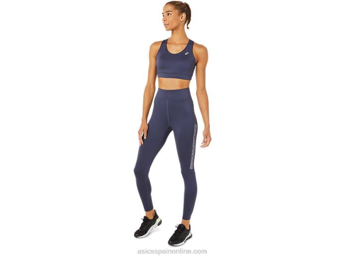 sujetador con tiras cruzadas en la espalda para mujer Asics 4L683379 niebla índigo