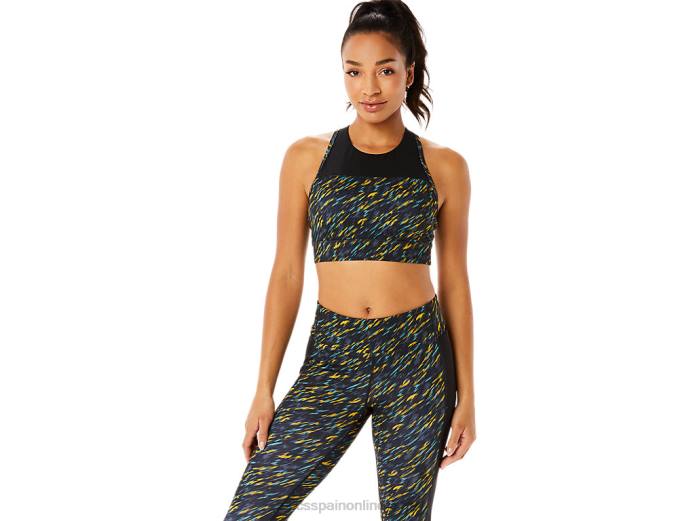 sujetador de tiras kate para mujer Asics 4L683393 sombra de noche/estampado de salvia