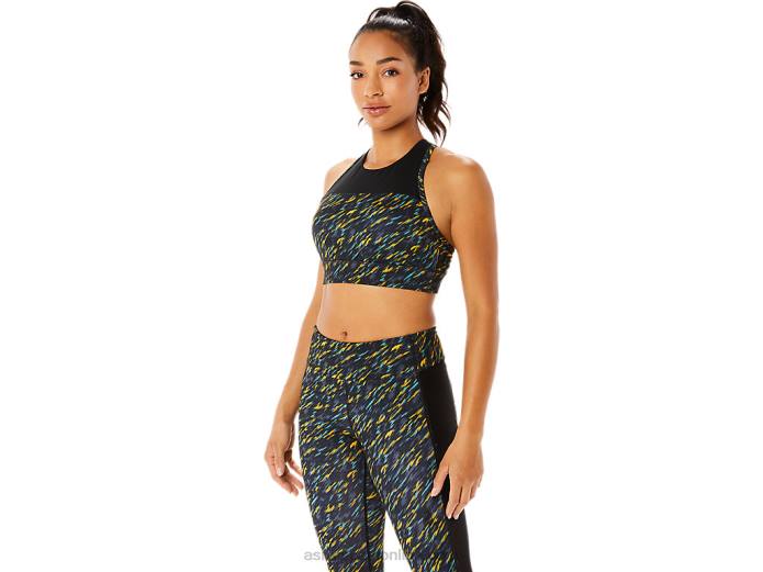 sujetador de tiras kate para mujer Asics 4L683393 sombra de noche/estampado de salvia