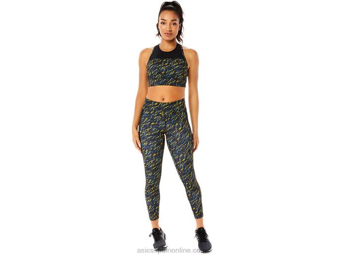 sujetador de tiras kate para mujer Asics 4L683393 sombra de noche/estampado de salvia