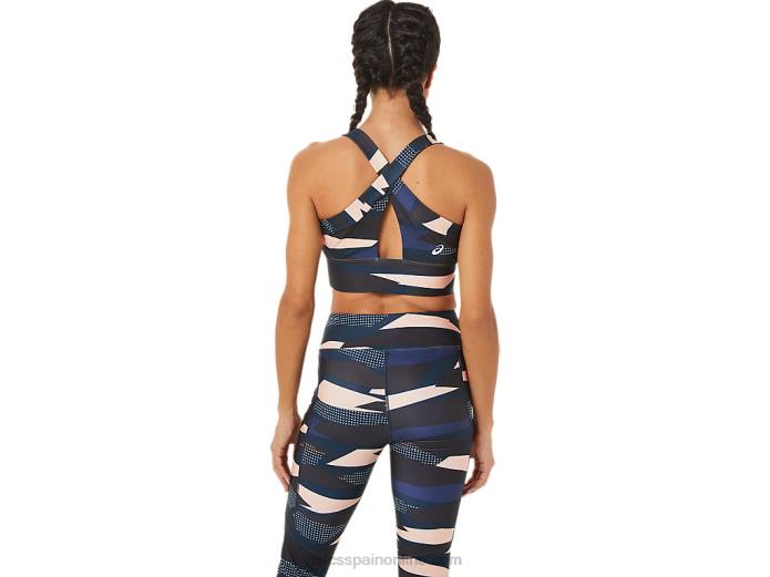 sujetador estampado new strong 92 para mujer Asics 4L683469 impresión de brisa