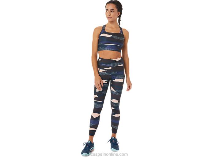 sujetador estampado new strong 92 para mujer Asics 4L683469 impresión de brisa