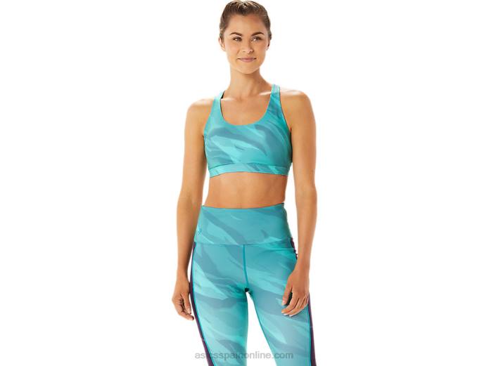 sujetador gráfico de entrenamiento para mujer Asics 4L682926 pino brumoso