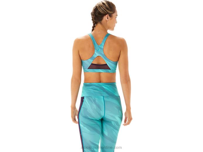 sujetador gráfico de entrenamiento para mujer Asics 4L682926 pino brumoso