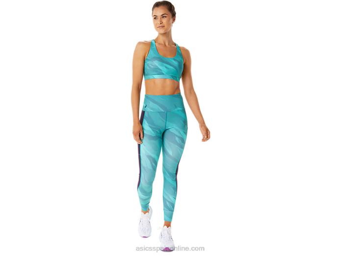 sujetador gráfico de entrenamiento para mujer Asics 4L682926 pino brumoso