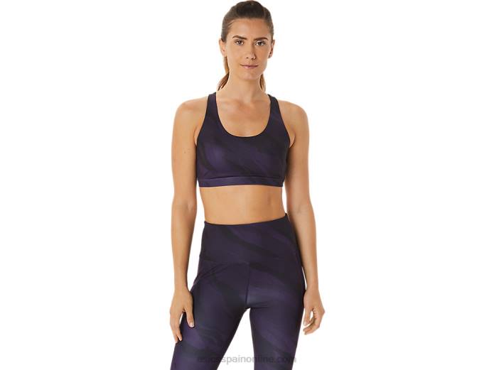 sujetador gráfico de entrenamiento para mujer Asics 4L682927 sombra de noche