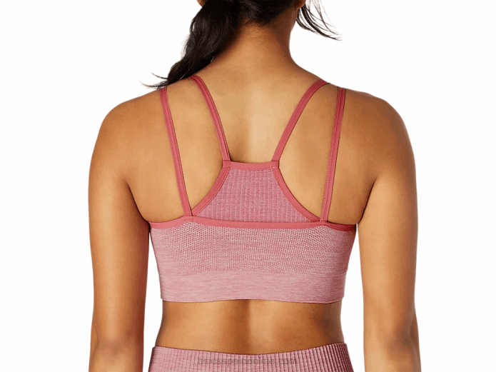 sujetador sin costuras reversible mujer Asics 4L683664 rosa ahumado